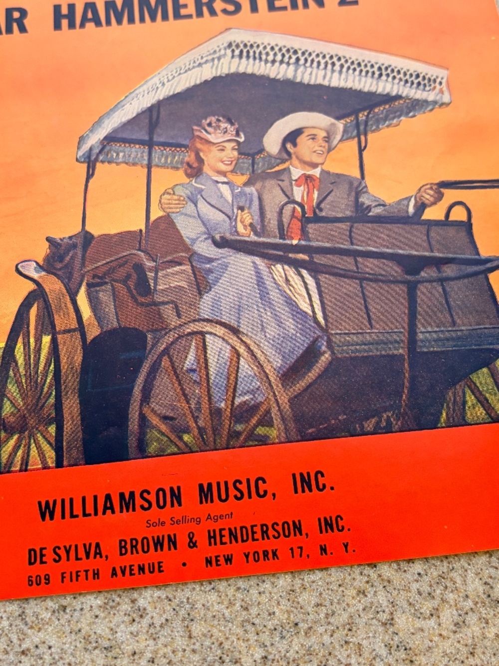 Vintage 1955 Oklahoma Piano Sheet Music - From Estate of Ira Bernstein/Broadway - Picture 5 of 8